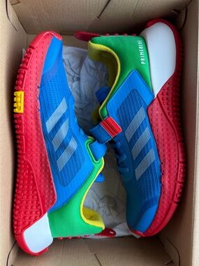 Adidas x Lego Sport EL K Primeblue Red & Green Athletic Shoes